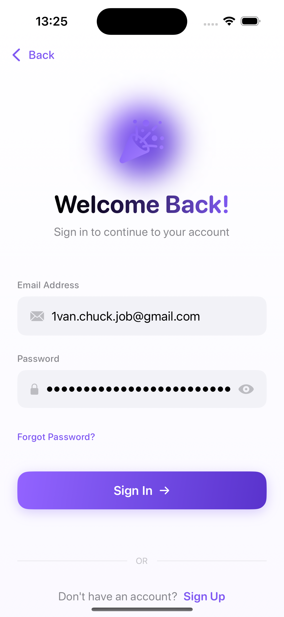 Event Details Screen